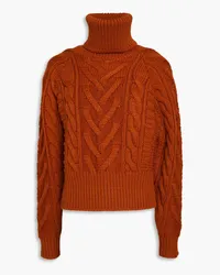 Dolce & Gabbana Cable-knit wool and cashmere-blend turtleneck sweater - Red Red