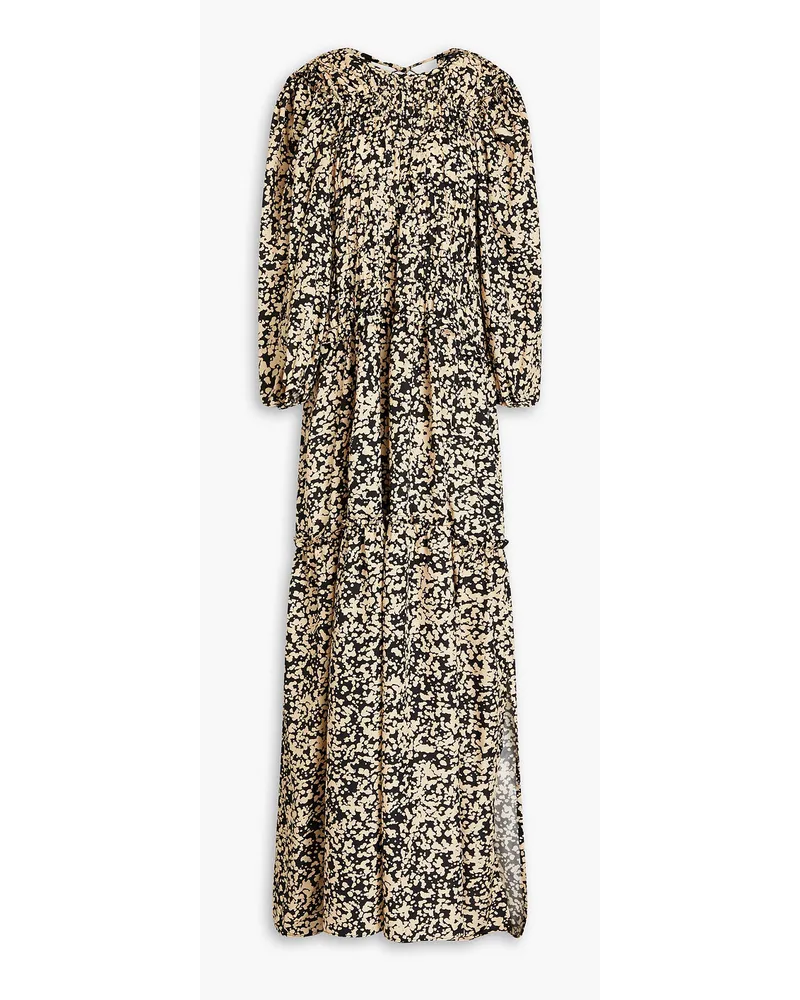 Mother of Pearl Misha ruched printed TENCEL™ Lyocell-crepe maxi dress - Animal print Animal