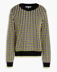 Chinti & Parker Jacquard-knit wool and cashmere-blend sweater - Black Black