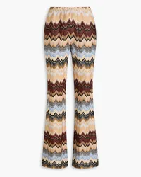 Missoni Metallic crochet-knit flared pants - Neutral Neutral