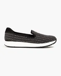 Church's Omnia crystal-embellished suede slip-on sneakers - Black Black