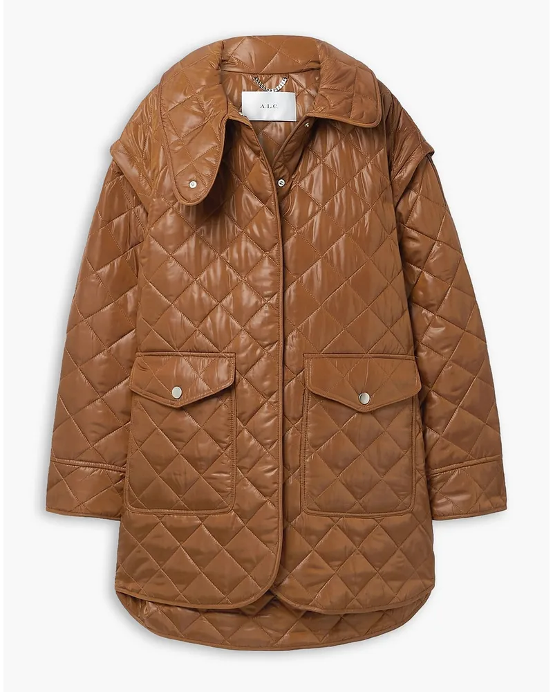 A.L.C. Convertible quilted shell jacket - Brown Brown