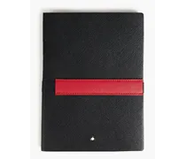 Textured-leather notebook - Red