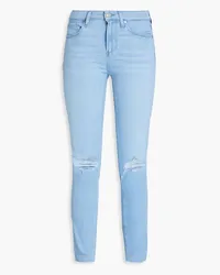 Paige Verdugo distressed mid-ride skinny jeans - Blue Blue