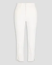 Frame Denim Le High cropped high-rise straight-leg jeans - White White