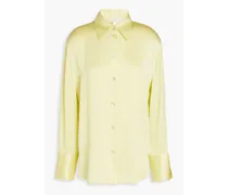 Silk-satin crepe shirt - Yellow