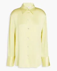 Vince Silk-satin crepe shirt - Yellow Yellow