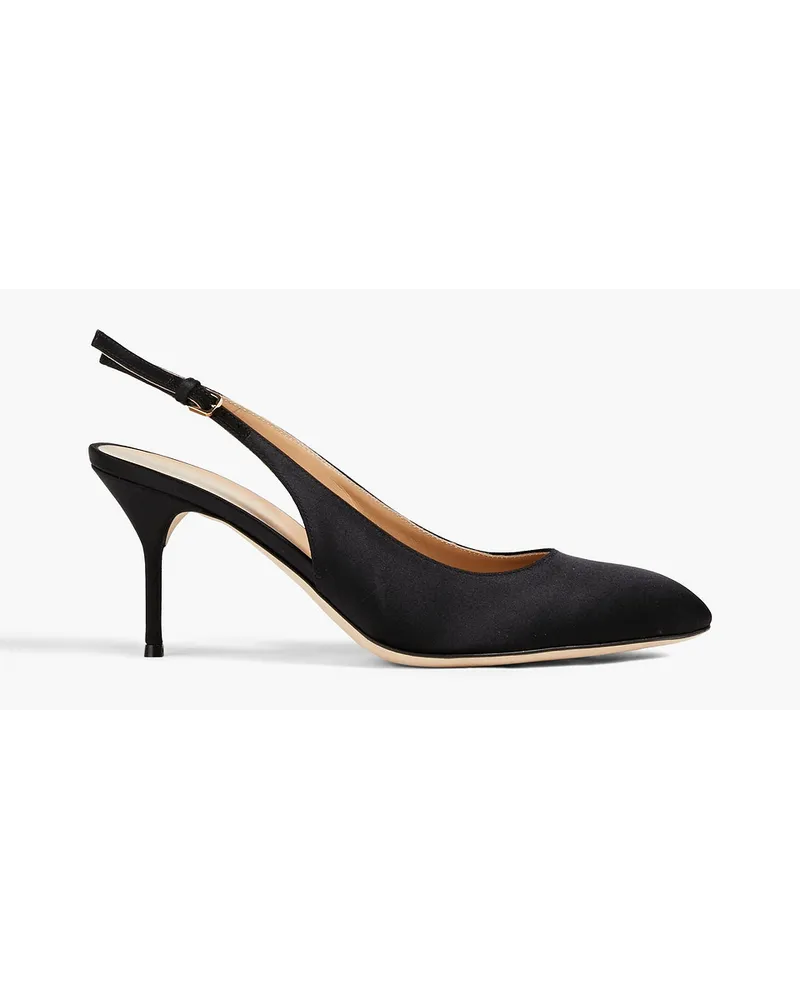 Sergio Rossi Chichi satin slingback pumps - Black Black