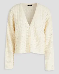 Theory Hanlee pointelle-knit wool and cashmere-blend cardigan - White White