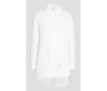 Asymmetric cotton-poplin shirt - White
