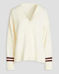 Chinti & Parker Varsity wool and cashmere-blend cardigan - White White