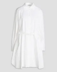 Nina Ricci Cotton-poplin mini shirt dress - White White