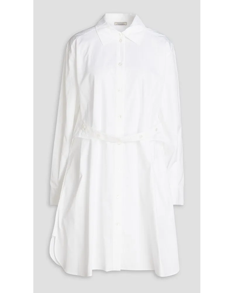 Nina Ricci Cotton-poplin mini shirt dress - White White