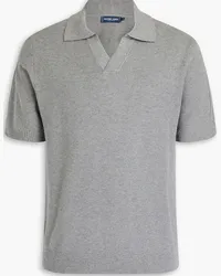 Frescobol Carioca Rino cotton and silk-blend piqué polo shirt - Gray Gray