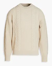 LE 17 SEPTEMBRE Cable-knit wool-blend sweater - White White