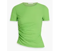 Ruched crepe T-shirt - Green