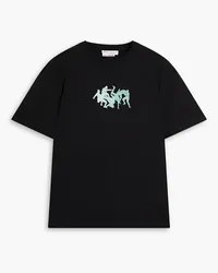 J.W.Anderson Printed cotton-jersey T-shirt - Black Black