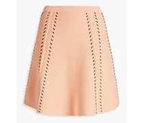 Eglantine pointelle-knit mini skirt - Orange