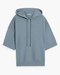 Autumn Cashmere Oversized waffle-knit cotton hoodie - Blue Blue