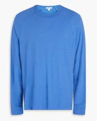 James Perse Cotton and linen-blend T-shirt - Blue Blue