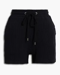 The Range Waffle-knit cotton-blend shorts - Black Black