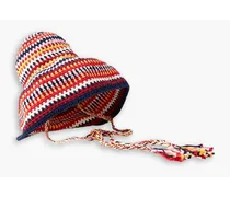 Beach Break crocheted cotton hat - Red