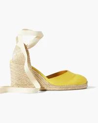 Castañer Carina 80 canvas wedge espadrilles - Yellow Yellow