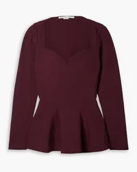 Stella McCartney Knitted peplum top - Burgundy Burgundy