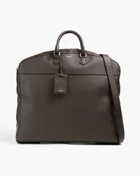 Serapian Pebbled-leather garment bag - Brown - OneSize Brown