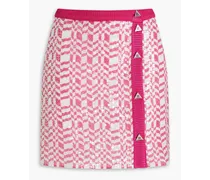 Sequined printed silk-chiffon mini skirt - Pink