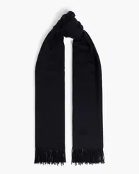 Claudie Pierlot Fringed brushed wool scarf - Blue Blue