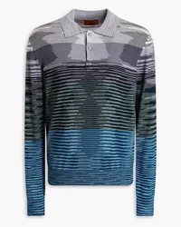 Missoni Space-dyed wool polo sweater - Black Black