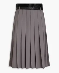 Peter Do Pleated twill midi wrap skirt - Gray Gray