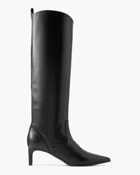 Brunello Cucinelli Bead-embellished leather knee boots - Black Black