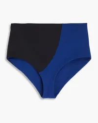 Mara Hoffman Lydia two-tone high-rise bikini briefs - Blue Blue