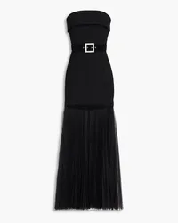 Rebecca Vallance Yvonne embellished crepe gown - Black Black