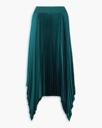 Joseph Ade asymmetric pleated satin midi skirt - Blue Blue