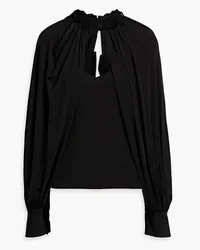 palmer//harding Reborn cutout jersey blouse - Black Black