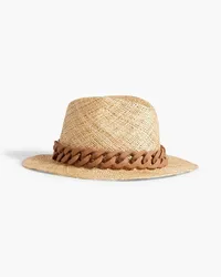 Eugenia Kim Lillian chain-embellished faux straw Panama hat - Neutral Neutral