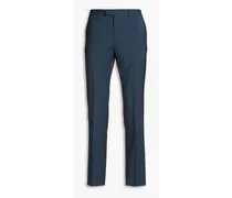 Slim-fit wool pants - Blue