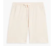 French cotton-terry drawstring shorts - White