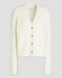 Vince Cable-knit wool and cashmere-blend cardigan - White White