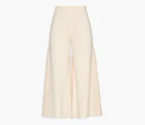 Suki color-block knitted culottes - Neutral