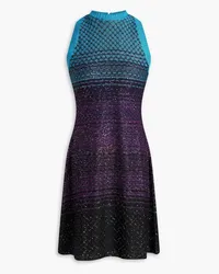 Missoni Sequined crochet-knit mini dress - Blue Blue