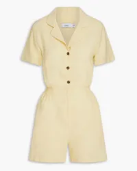 Onia Linen-blend gauze playsuit - Yellow Yellow