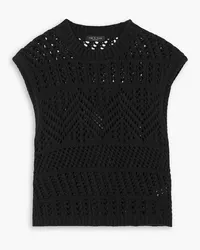 Rag & Bone Renee open-knit cotton-blend top - Black Black