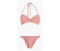 Twisted metallic bikini - Pink