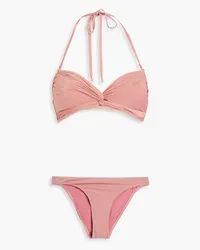 Zimmermann Twisted metallic bikini - Pink Pink