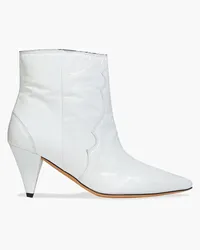 IRO Cotopa crinkled-leather ankle boots - White White