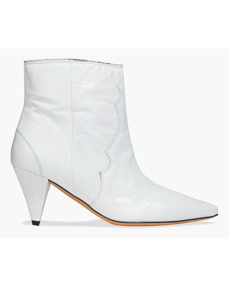 IRO Cotopa crinkled-leather ankle boots - White White